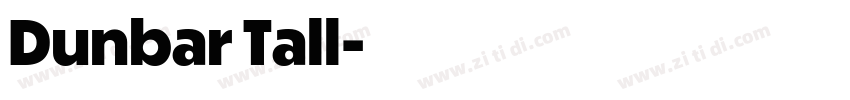 Dunbar Tall字体转换